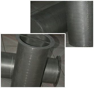 Round Hole Perforated Steel Cylindrical Tube Lubrication Oil Filter