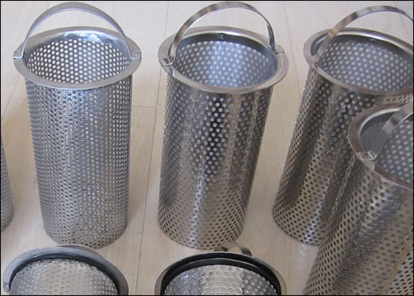 Stainless Steel 2205 Perforated Basket Strainer, Double Layer Filter Screen Design