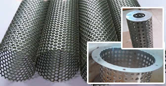 Perforated Stainless Steel Tube for Pleated Filter Elements Interior Support and Outer Protection